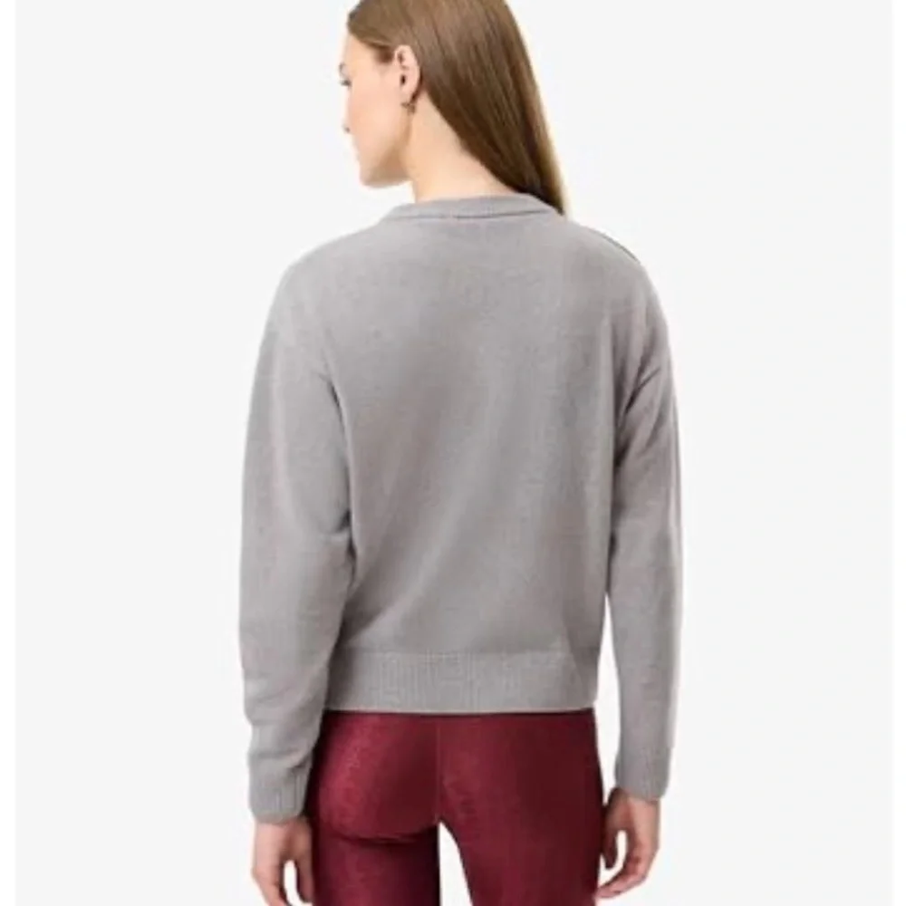 NWT - Lacoste Gray Croc Cashmere Sweater - Picture 2 of 5